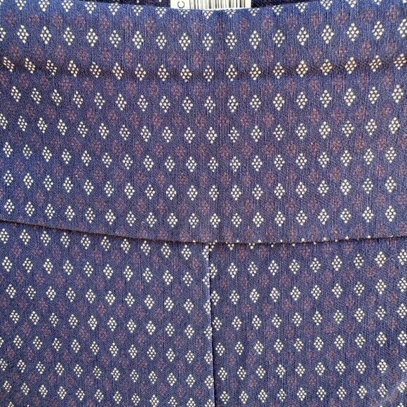 Counterparts Womens Navy Diamond Pattern Stretch Flat Front Dress Pants 16 - Picture 4 of 9